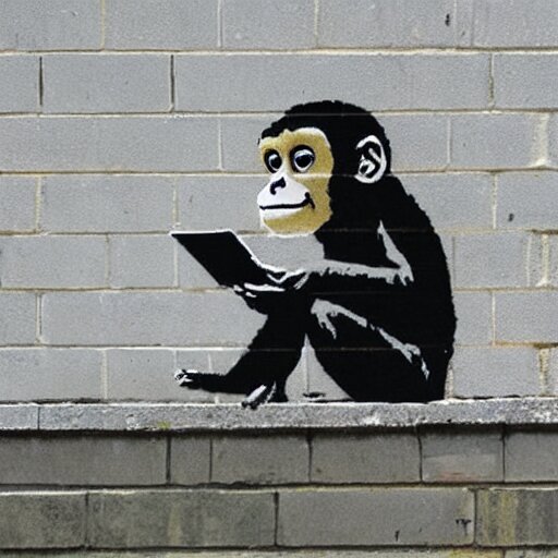 Monkey with laptop